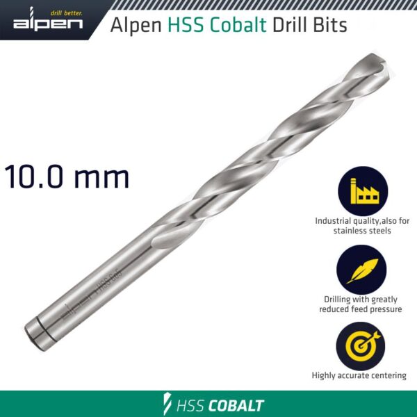 HSS COBALT DIN 338 10.00MM BULK