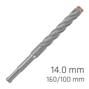 FORCE X 14.0 x 160/100 SDS-PLUS REBAR DRILL BIT X4 CUTTING EDGES