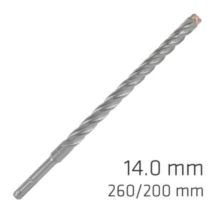 FORCE X 14.0 x 260/200 SDS-PLUS REBAR DRILL BIT X4 CUTTING EDGES