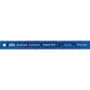 300MM CORK BACKED STAINLESS STEEL RULER BLUE